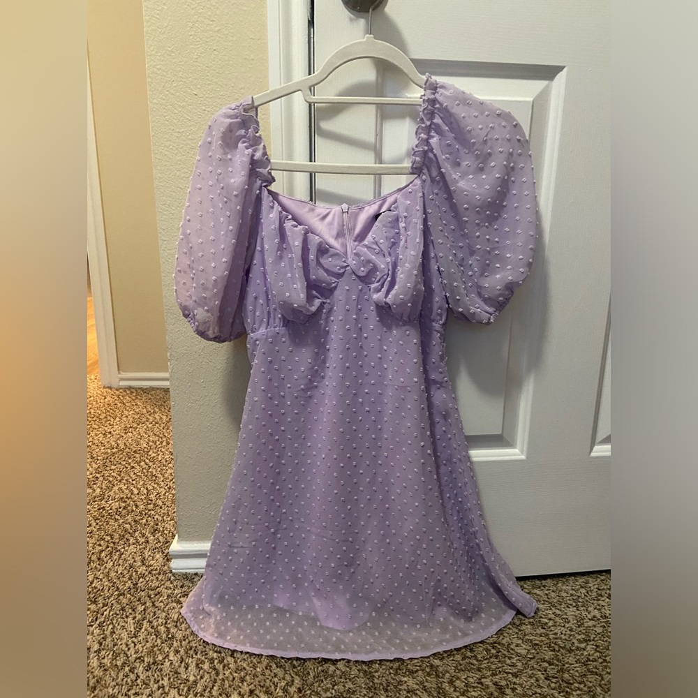 Purple flowy mini dress - Missguided - SIZE 4